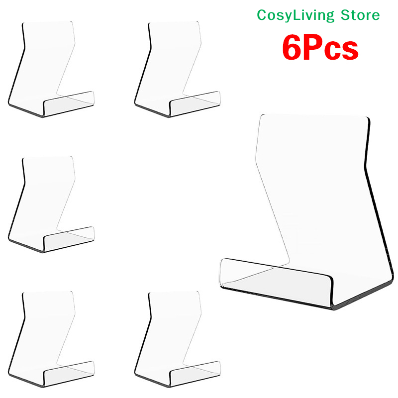 Clear Acrylic Book Stand Holder - 1/2/6개 투명한 책장용 아크릴 디스플레이 스탠드,