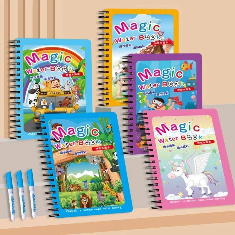 몬테소리 장난감 마법 물 그림책 재사용 가능한 색칠 공 - Reusable Water Magic Coloring Book 리뷰 및 가격
