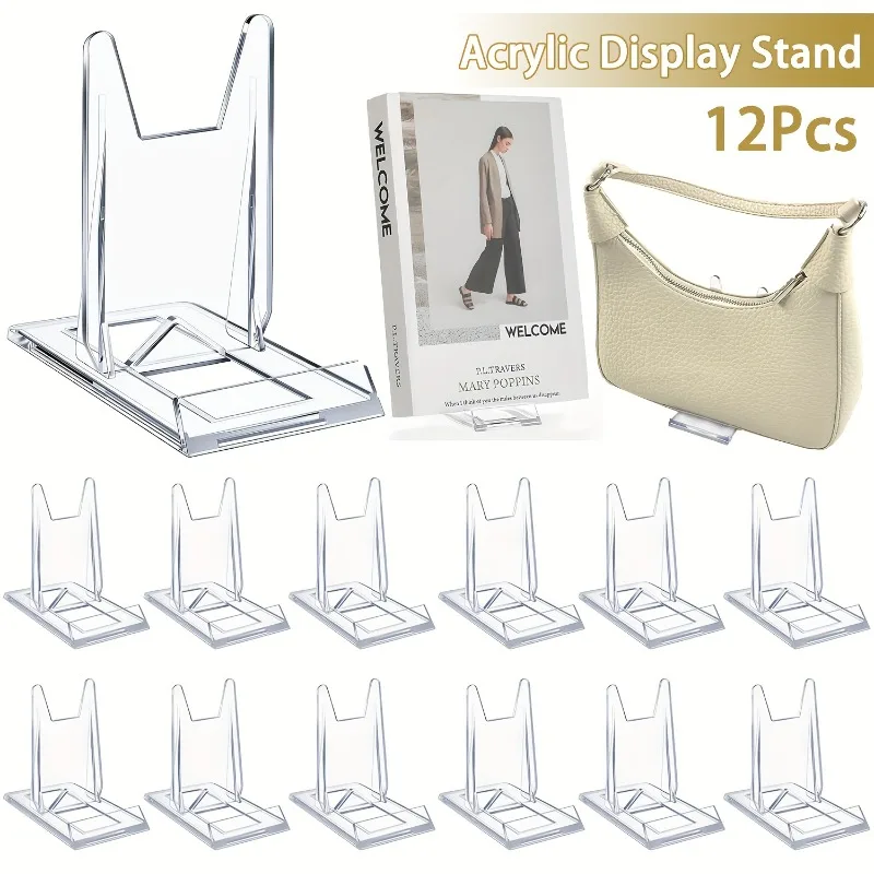 5/12pcs 투명 아크릴 디스플레이 스탠드 작은 조절 - Clear Acrylic Book Stand Holder 리뷰 및 가격
