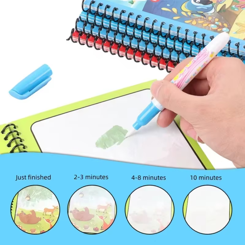 1개 재사용 가능한 어린이 매직 워터 드로잉 북 펜 포 - Reusable Water Magic Coloring Book 리뷰 및 가격