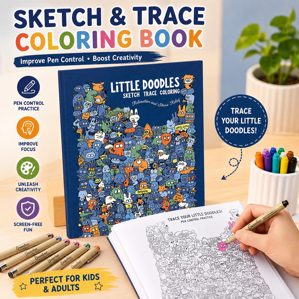 스케치 트레이싱 컬러링북, 작은 그림 그리기 연습, 펜 - Adult Coloring Book Stress Relief 리뷰 및 가격