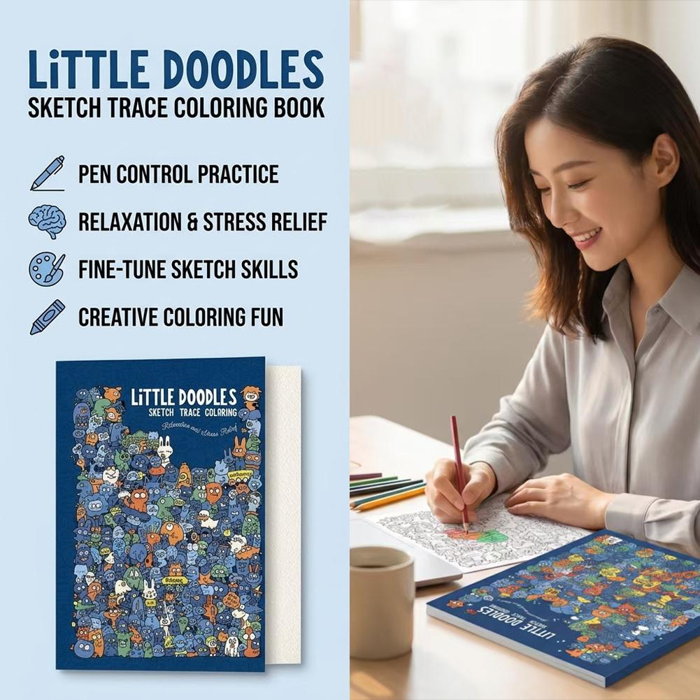 스케치 트레이싱 컬러링북, 작은 그림 그리기 연습, 펜 - Adult Coloring Book Stress Relief 리뷰 및 가격